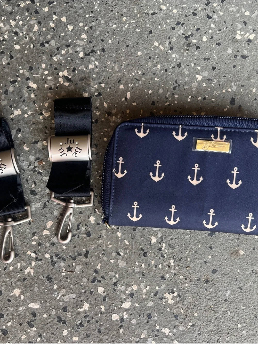 Ju-Ju-Be Navy Anchor Print Baby Bag